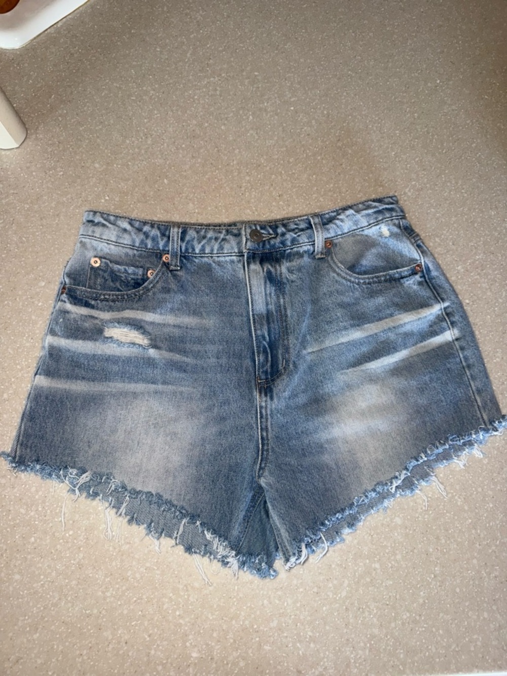 Size 11 Distressed Denim Shorts - Light Blue